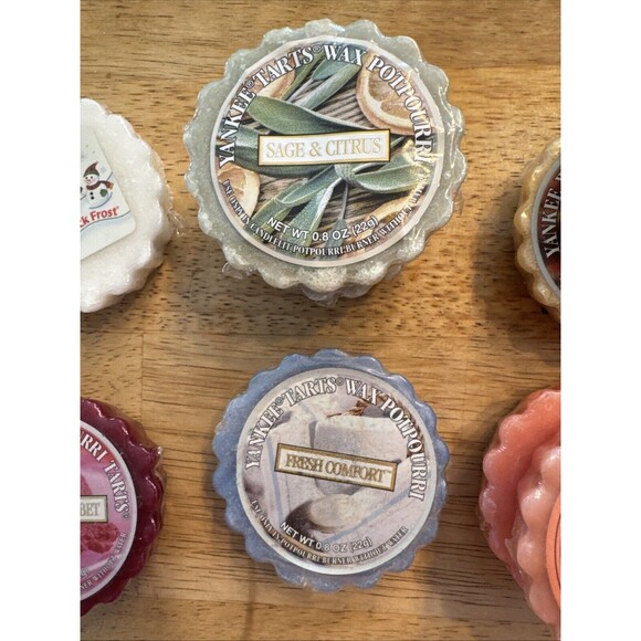 New Yankee Candle Tarts Mixed Scents Lot 10 Jack Frost Sage Citrus Apple Crisp - Picture 3 of 4